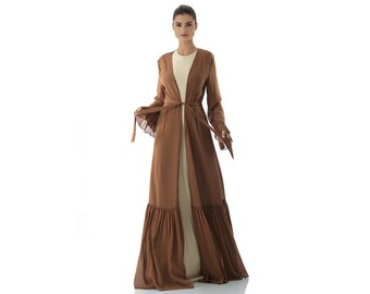 kabayare fashion dress Muave Bodycon Long Sleeve Modest Maxi Dress