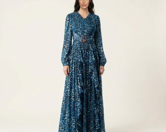 chinese dress ladies Amari Dress Mila Leopard Brown – Laneway Boutique