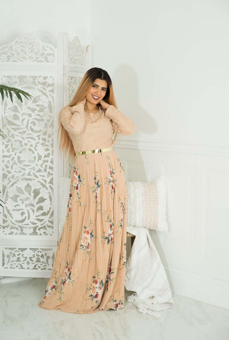 etsy maxi dress with sleeves