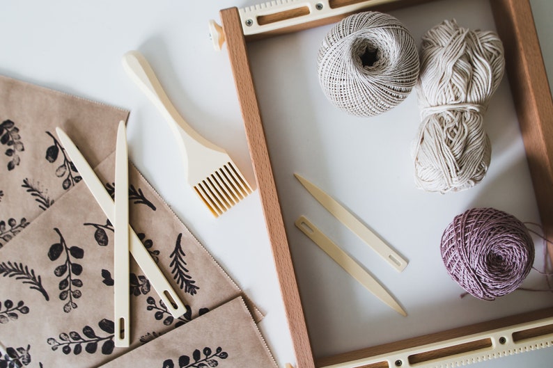 Weaving beater Weaving comb Tapestry beater Green white Etsy