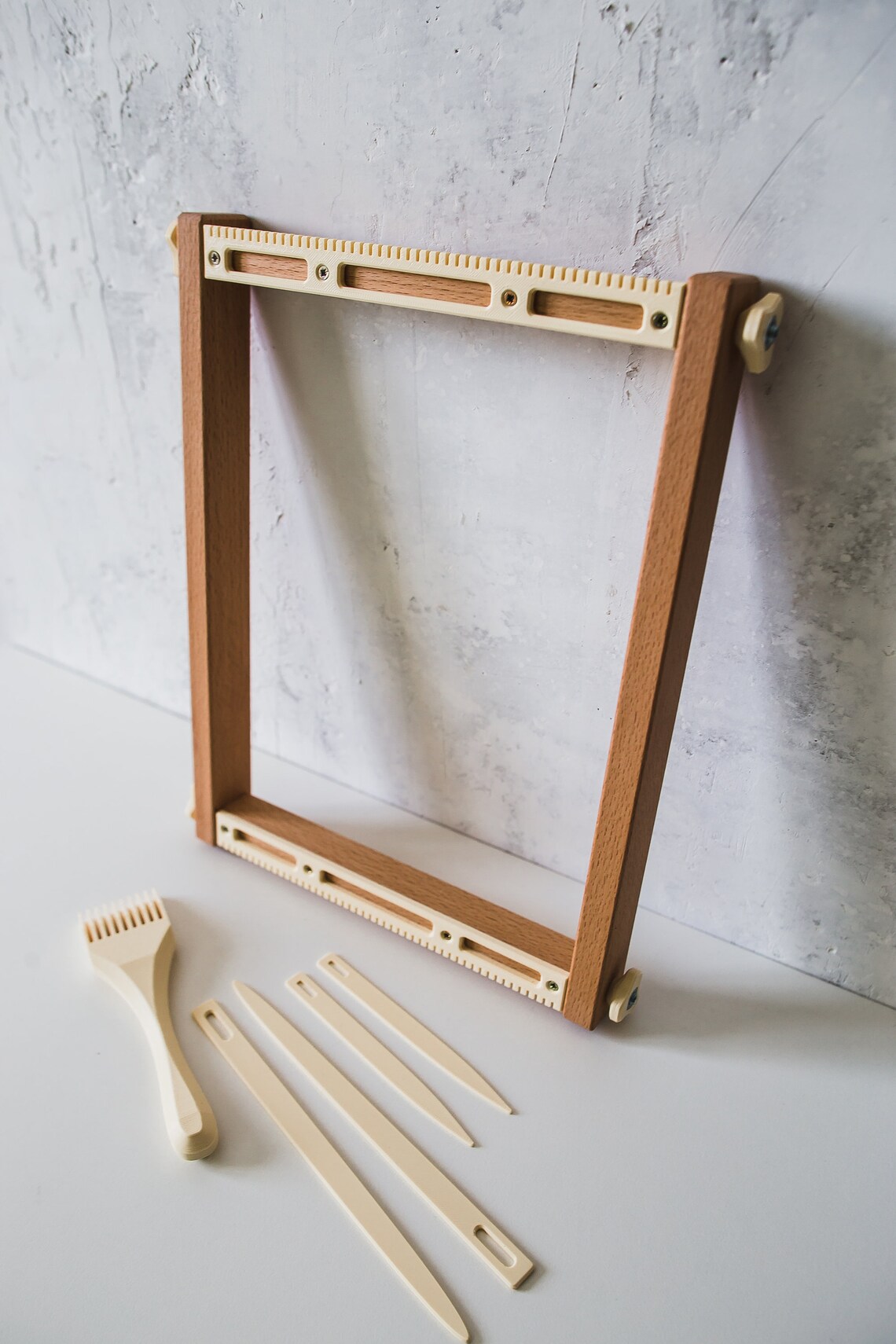 Weaving beater Weaving comb Tapestry beater Green white Etsy