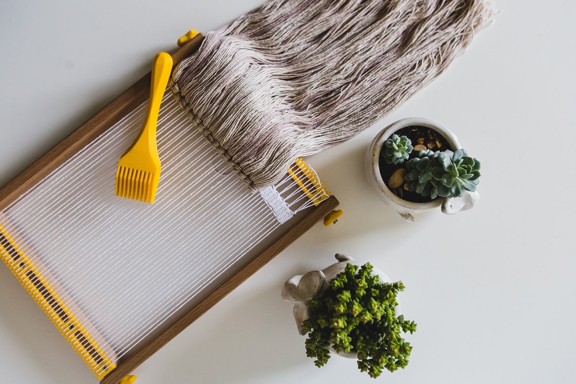 Weaving beater Weaving comb Tapestry beater Green white Etsy