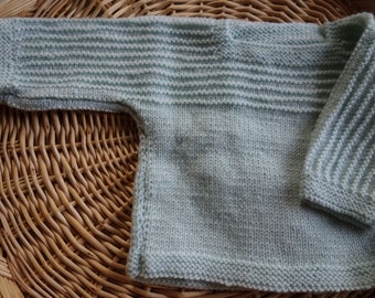 Patron brassière tricot, pour bébé. Taille 0-3 mois et 3-6 mois