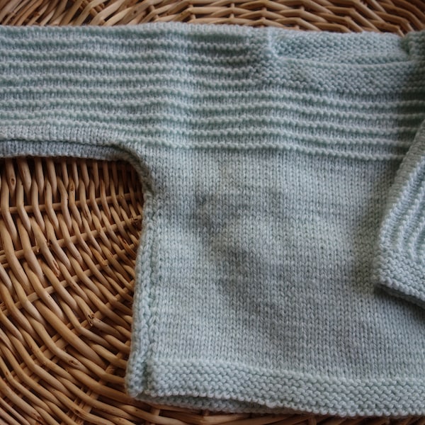 Patron brassière tricot, pour bébé. Taille 0-3 mois et 3-6 mois