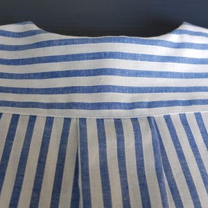 Blue and white striped sailor, for boy, size 8 years old image 3