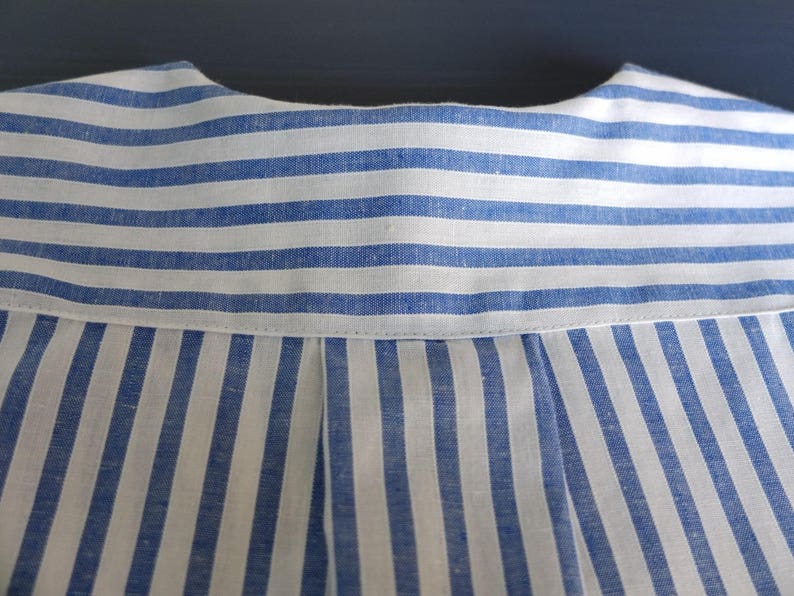 Blue and white striped sailor, for boy, size 8 years old image 3