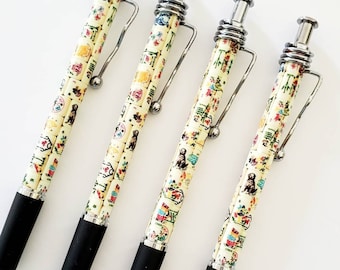 Mother Nature Mahjong Tiles, Sets of Four Ballpoint Pens ~ Inspired by the Mother Nature Mahjong Set
