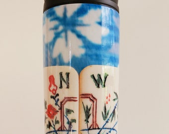 Mahjong, Flower Tiles Basket Design, Thermal Tumbler 16 oz.