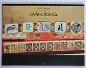2023 Wall Calendar, Vintage Mahjong Tiles, Artwork, Accessories, Full Year