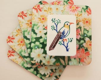 Set om fyra, Mahjong One bambu kakeldesign, underlägg