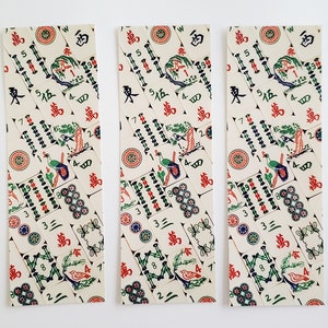 Mahjong Tile Themed Bookmarks, Images of Tiles From a Vintage Bone and ...