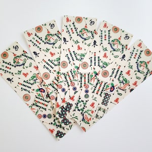 Mahjong Tile Themed Bookmarks, Images of Tiles from a Vintage Bone and Bamboo Set