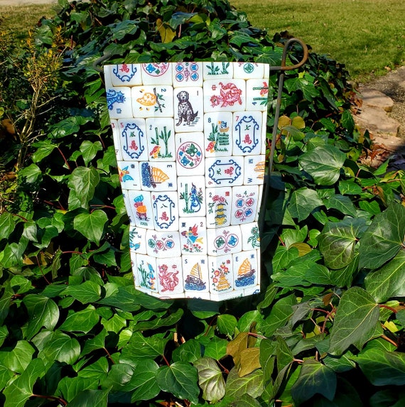 Mother Nature Mahjong Theme, Garden Flag