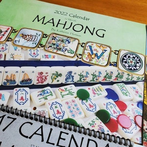 Past Mahjong Themed Calendars Wall Mini and Postcard - Etsy