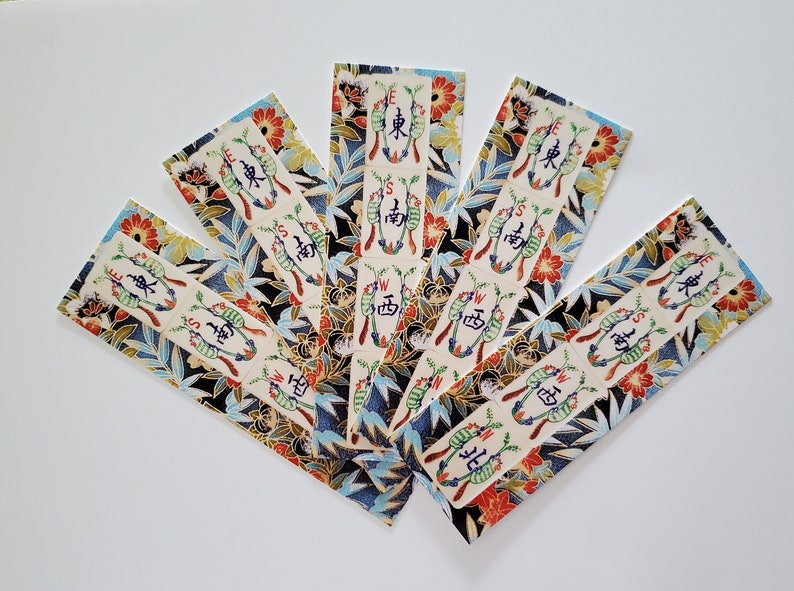 Vintage Mahjong, Winds, Set of Five Bookmarks, Paper - Etsy