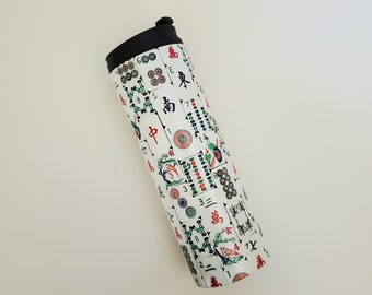 Vintage Mahjong Bone and Bamboo Tile Theme, Thermal Tumbler 16 oz.