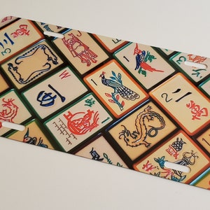 Enrobed Tile Design, Mahjong Theme License Plate