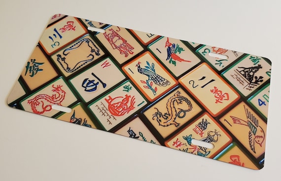 Enrobed Tile Design, Mahjong Theme License Plate