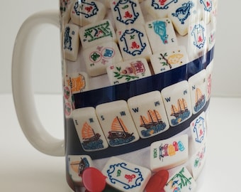 Mother Nature Mahjong, Ceramic Mug 15oz. Style B. Made to Order