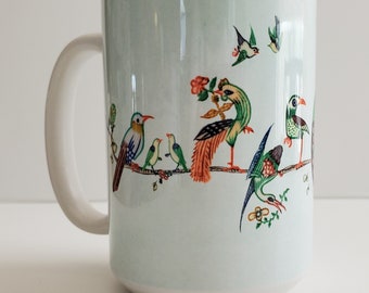 Birds on a Branch Mahjong, Ceramic Mug 15oz. Made to Order