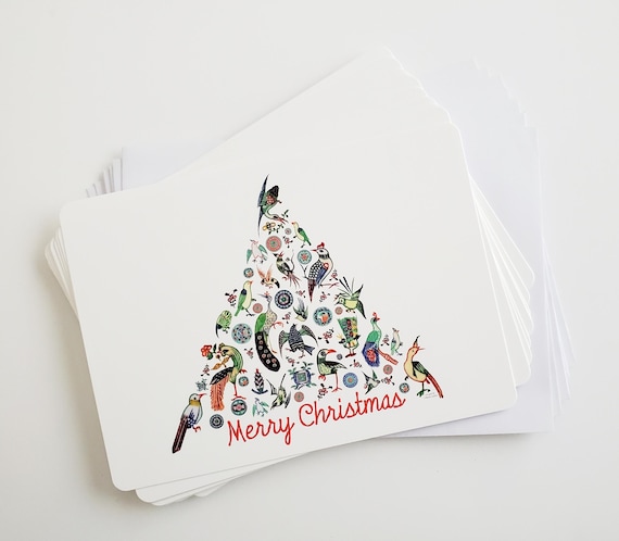 Merry Christmas, Mahjong Greeting Postcards and Envelopes, Set of Ten, From Vintage Mahjong Tiles
