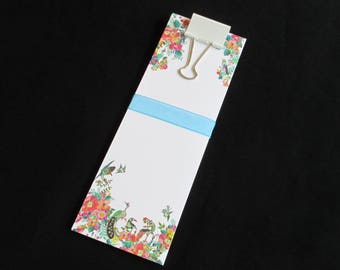 Vintage Mahjong Birds in the Flowers Note Sheets, Set of 25 Sheets