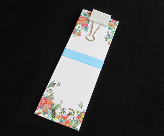 Vintage Mahjong Birds in the Flowers Note Sheets, Set of 25 Sheets