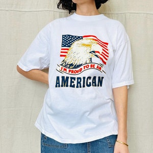 Vintage Proud to be an American T Shirt Small - Medium - Large