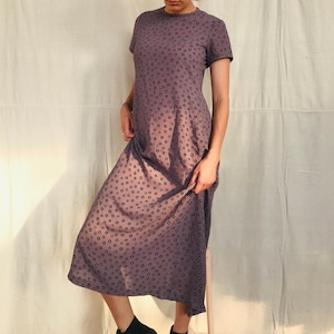 90s Vintage Shirt Maxi Dress - Small - Medium