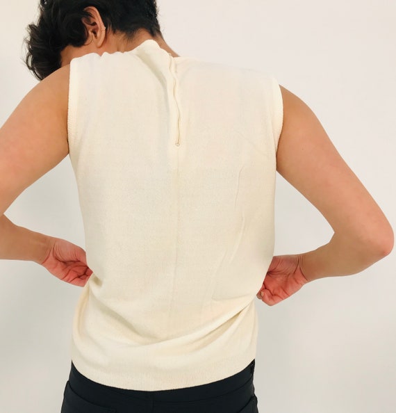 Vintage White Knit Tank - image 5