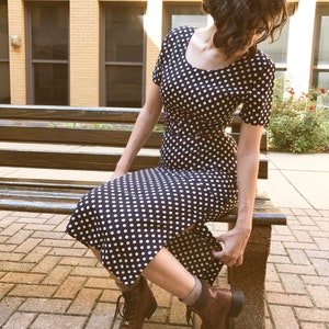 50&#39;s estilo Vintage Polka Dot Vestido