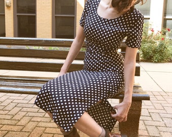 50’s Style Vintage Polka Dot Dress