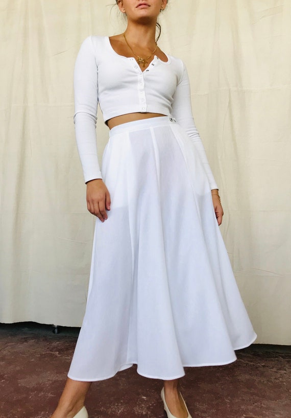 Vintage White Tulip Skirt