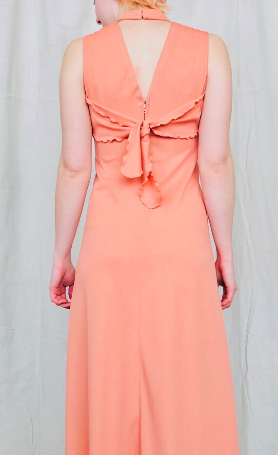 70's Salmon Maxi Dress - image 5