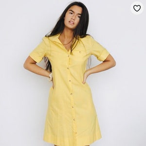 1960&#39;s Yellow Shift Dress
