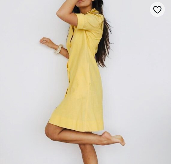 1960's Yellow Shift Dress