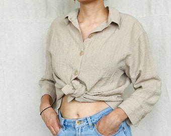Vintage Rayon Textured Blouse