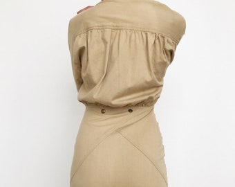 80&#39;s Tan Dress S/M