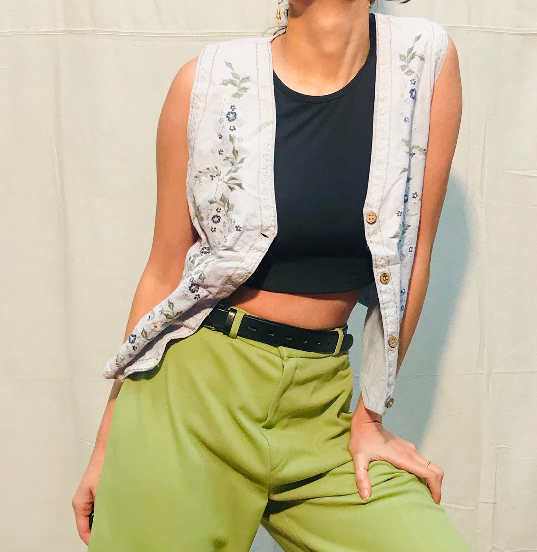 Printed Cotton Retro Straps Vest main image 1