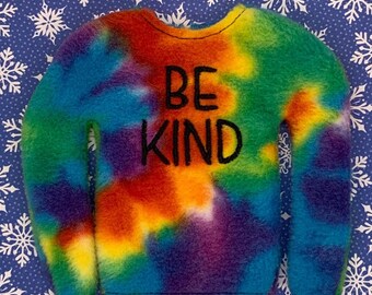Tie Dye Elf Sweater: "Be Kind" 12" Doll Outfit