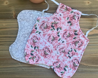 Chicken Saddle/Hen Apron-Pink Roses