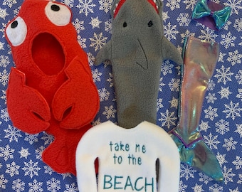 Elf Doll Beach Collection: Lobster, Shark, Mermaid, "Take Me to the Beach"