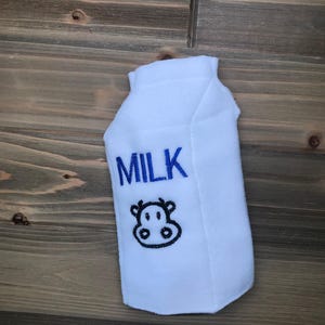 Disfraz de elfo de cartón de leche / Sudadera para muñeca elfa de 12" / Suéter para elfo / Accesorio para elfo / Suéter para disfraz de elfo / Ropa para muñeca elfa / Atuendo para elfo