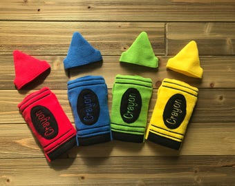 Crayon Costume for 12" Elf Doll: Fleece Christmas Sweater