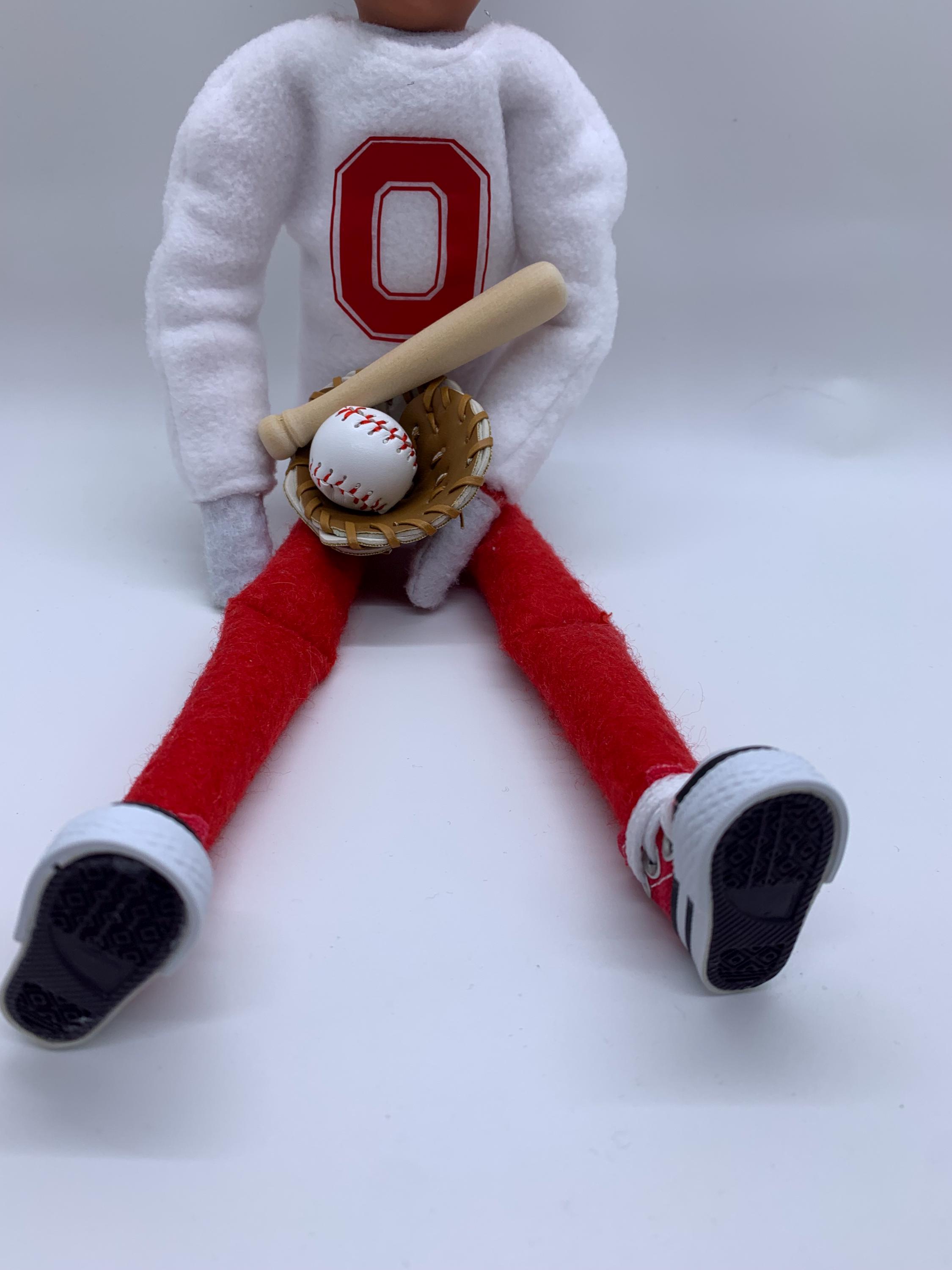 Elf Doll Baseball Set: Miniature Glove, Bat & Ball - Holiday Prop - Etsy