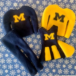 Michigan Sweater for Elf | 12&quot; Elf Doll Sweatshirt | Christmas Elf Sweater | Elf Prop | Elf Costume Sweater | Elf Doll Clothes | Elf Outfit
