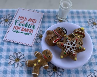 Elf Milk and Cookies Set: Miniature Christmas Eve Prop