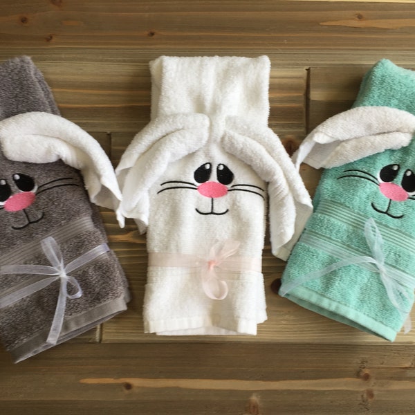 Bunny Kitchen Towel Etsy