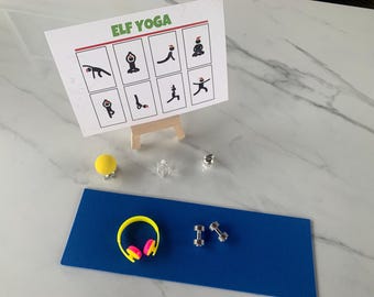 Miniatur Elf Yoga Prop Set: Puppenzubehör