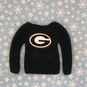 Georgia Sweater for Elf | 12&quot; Elf Doll Sweatshirt | Christmas Elf Sweater | Elf Prop | Elf Costume Sweater | Elf Doll Clothes | Elf Outfit